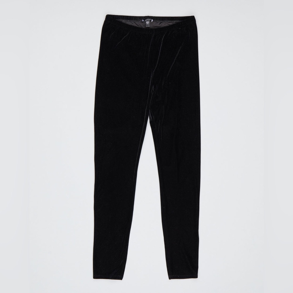 Eileen Fisher Velvet Recycled Polyester Stretch Black Pull-On Pant, size L